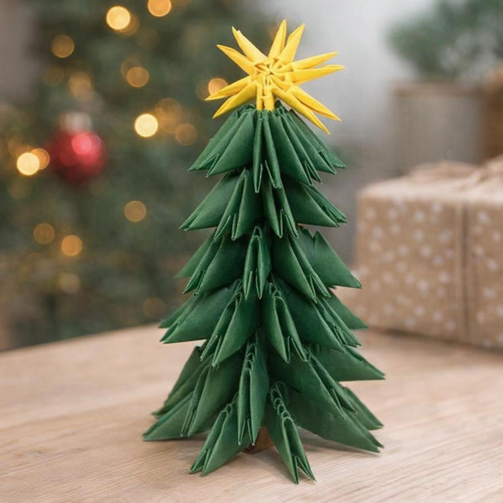 Kit d'origami 3D de sapin