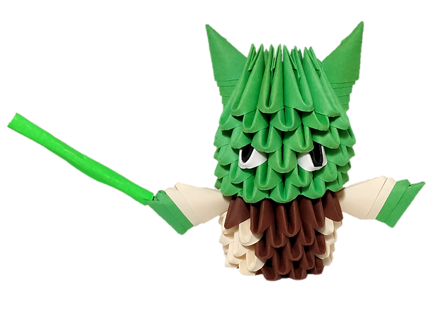 Kit d'origami 3D de Yoda