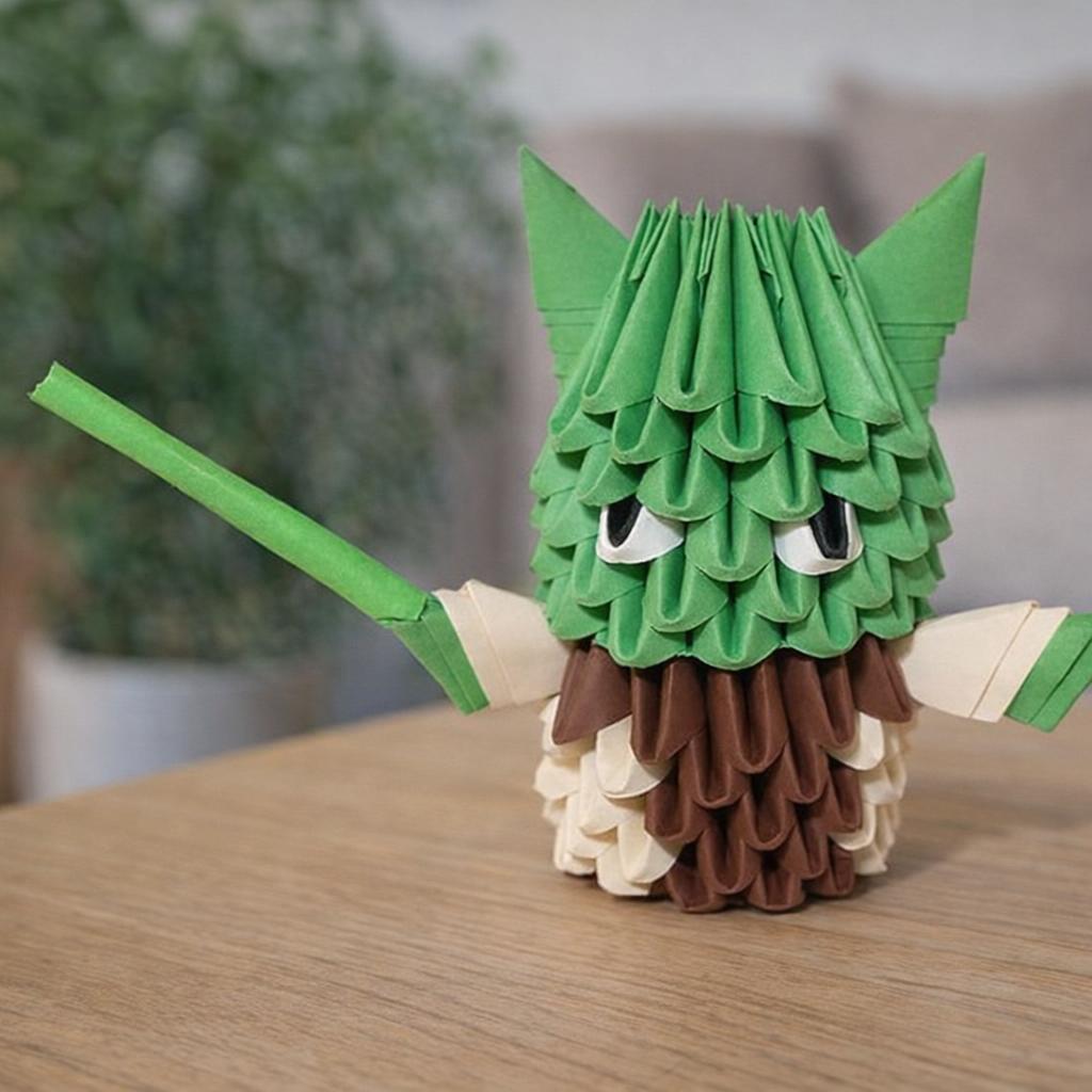 Kit d'origami 3D de Yoda Kit d'origami 3D de Yoda