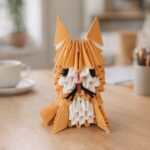 Kit d'origami 3D d'un chat