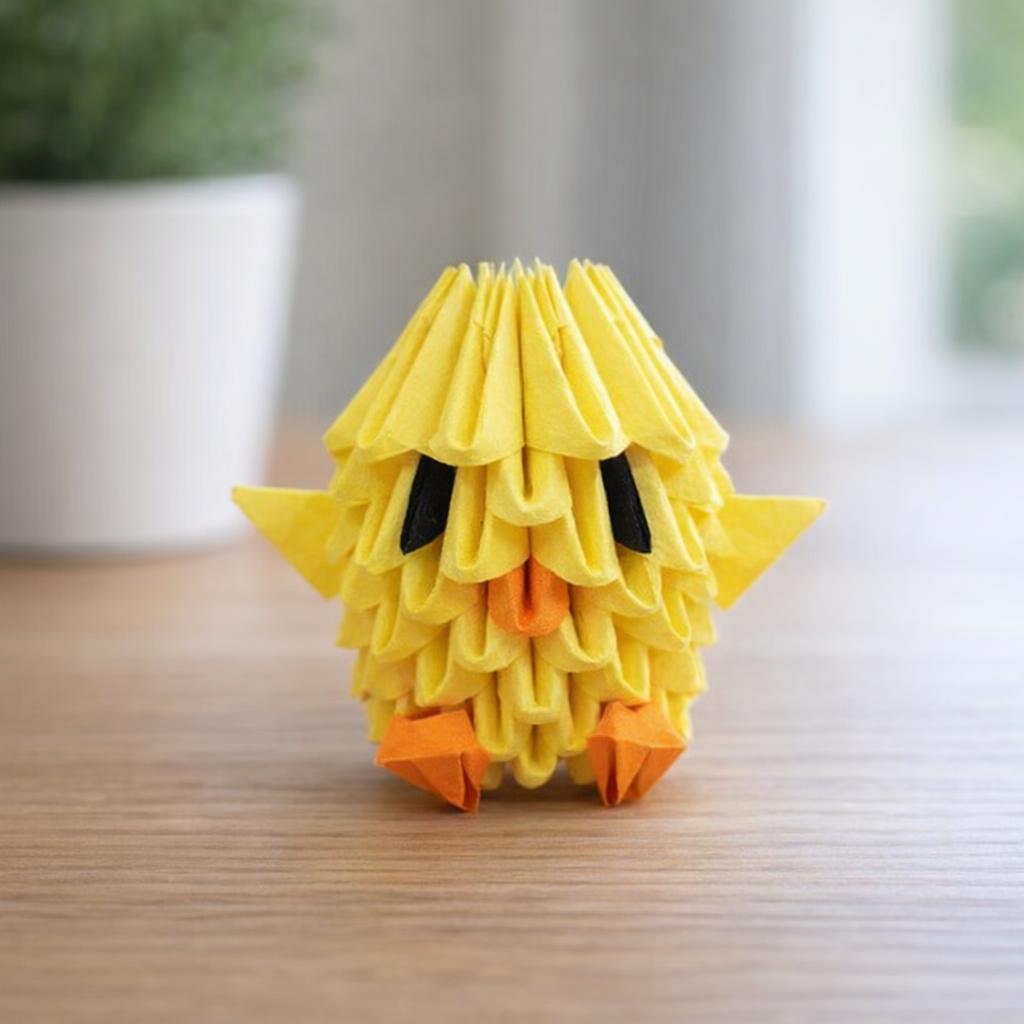 Kit d'origami 3D poussin Kit d'origami 3D poussin