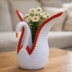 Kit d'origami 3D Vase cygne