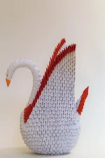 Kit d'origami 3D Vase cygne