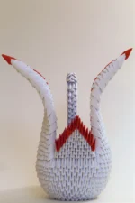 Kit d'origami 3D Vase cygne