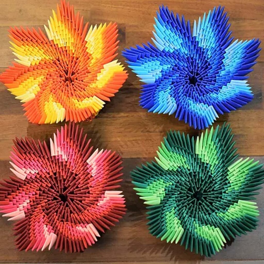 Kit d'origami 3D Vase Printanier