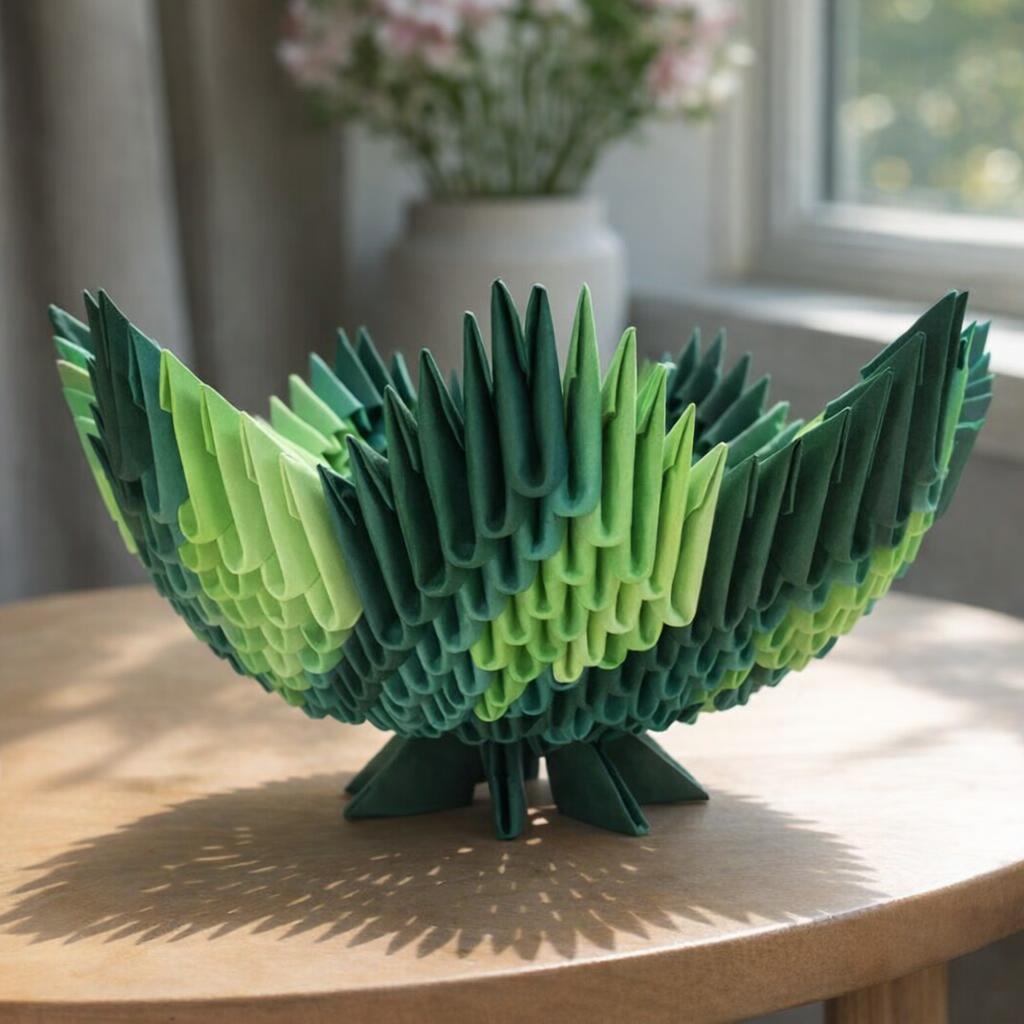 Kit d'origami 3D Vase Printanier Kit d'origami 3D Vase Printanier