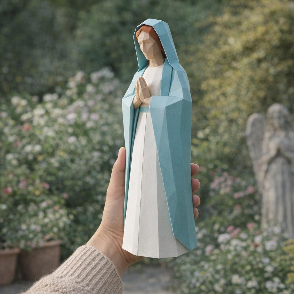 La Vierge Marie – Statue papercraft 3D