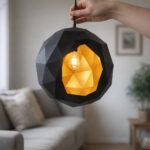 Lampe géode en papercraft 3D