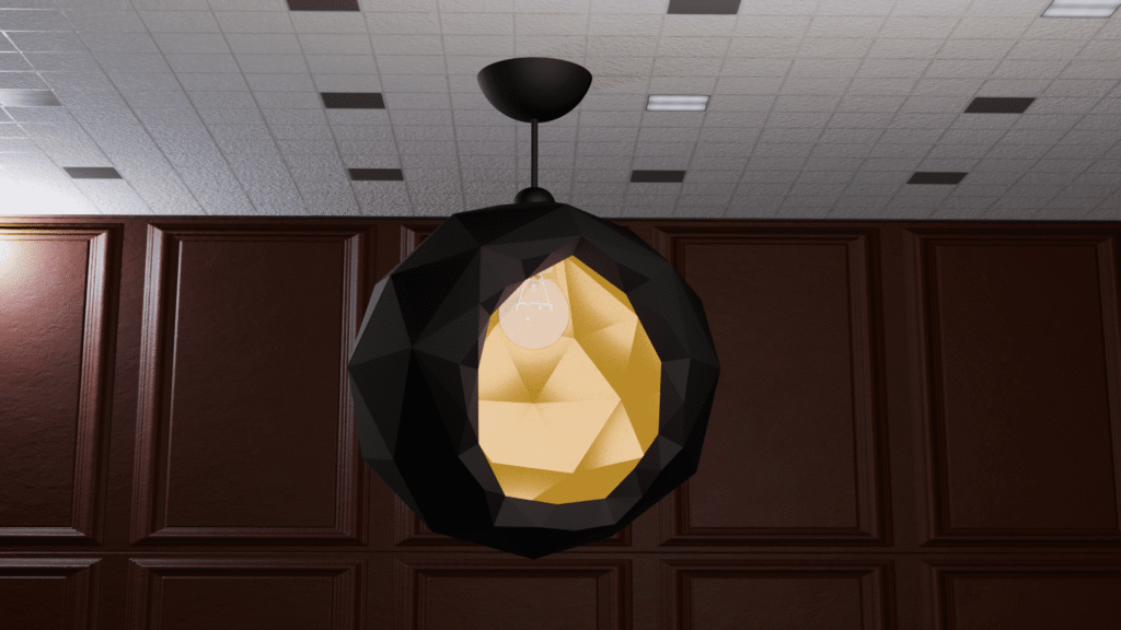 Lampe géode en papercraft 3D