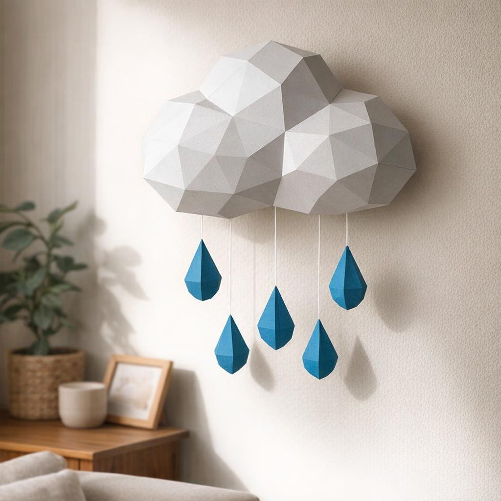 Nuage en papercraft 3D