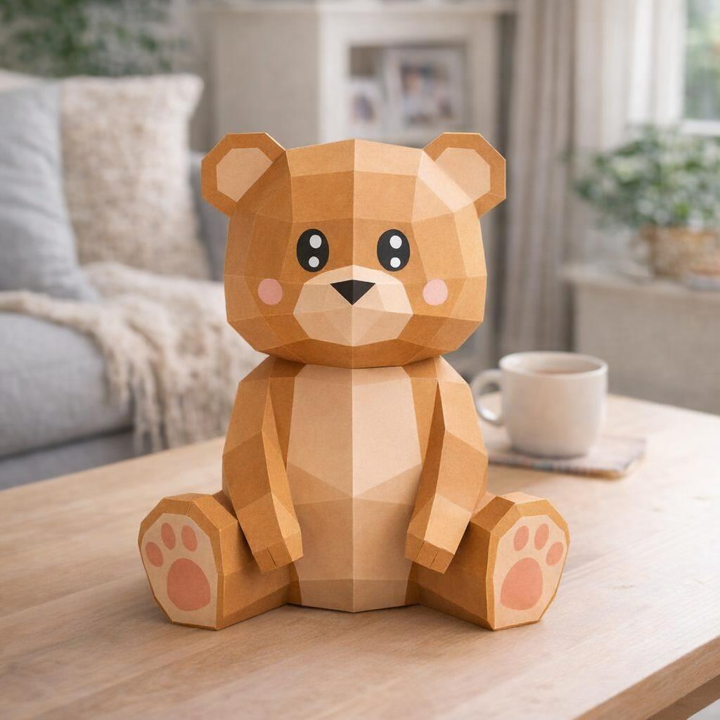 Papercraft de dinosaure assis en 3D