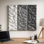 Panneau mural géométrique en papercraft 3D