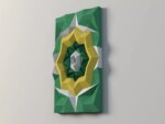 Panneau mural géométrique en papercraft 3D