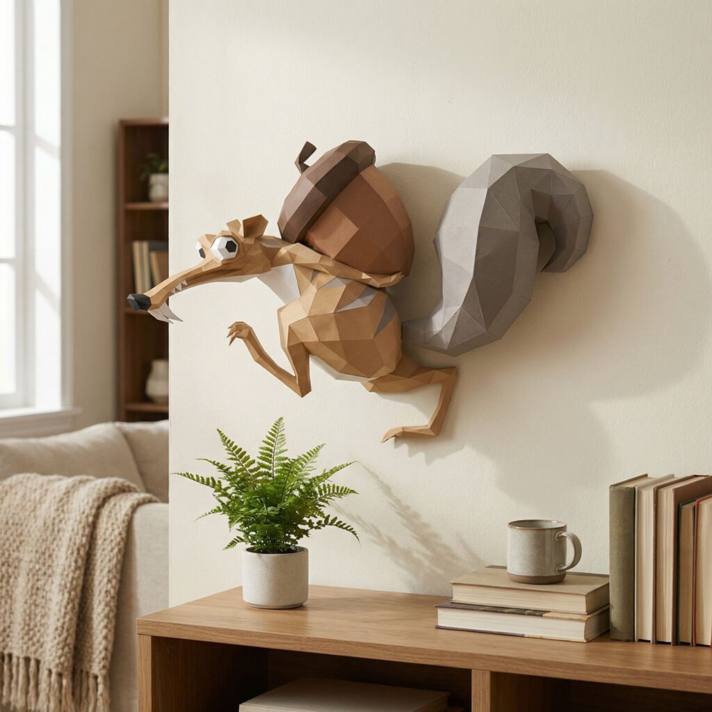 Papercraft 3D Scrat mural de l'âge de glace Papercraft 3D Scrat mural de l'âge de glace