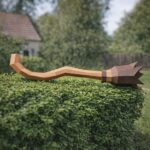 Papercraft balai de sorcière Halloween en origami