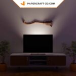 Papercraft balai de sorcière Halloween en origami