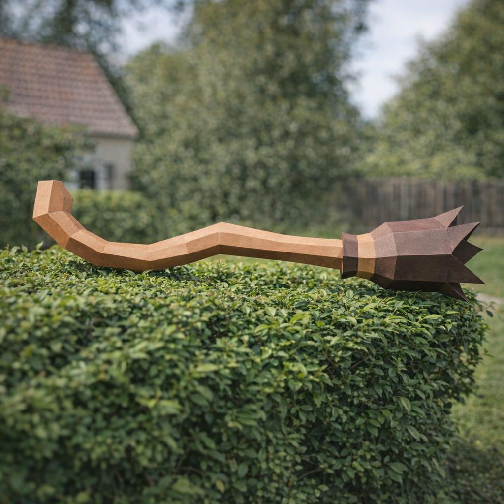 Papercraft balai de sorcière Halloween en origami