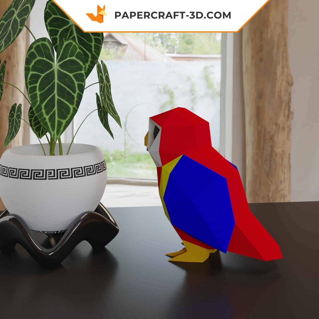 Papercraft bébé Ara en 3D