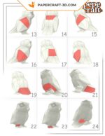 Papercraft bébé Ara en 3D