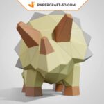 Papercraft bébé Triceratops en 3D