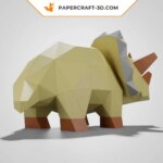 Papercraft bébé Triceratops en 3D