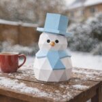Papercraft bonhomme de neige en origami