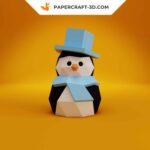 Papercraft bonhomme de neige en origami