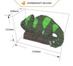 Papercraft caméléon sur branche en 3D