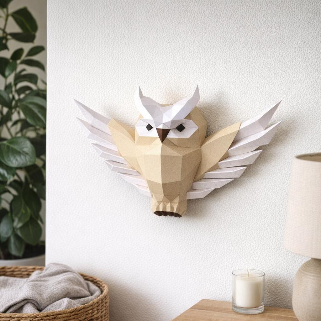 Papercraft chouette en relief 3D