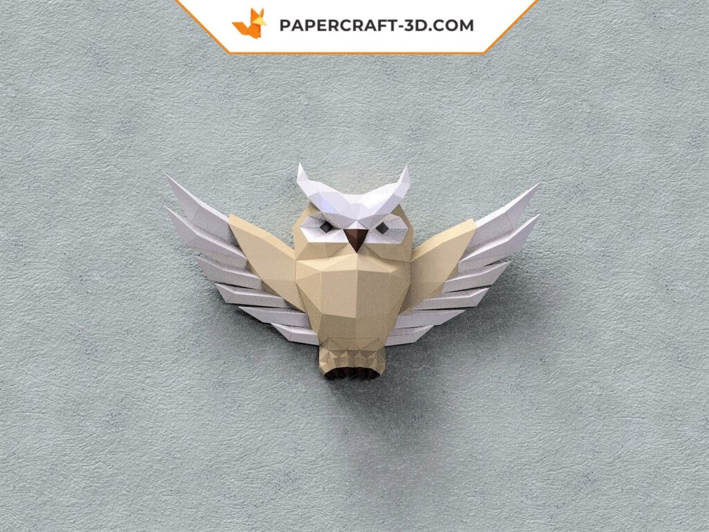 Papercraft chouette en relief 3D