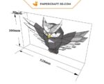 Papercraft chouette en relief 3D