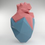 Papercraft cœur en glace 3D