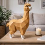 Papercraft d'alpaga lama en 3D
