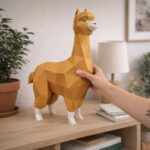Papercraft d'alpaga lama en 3D