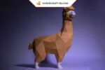 Papercraft d'alpaga lama en 3D