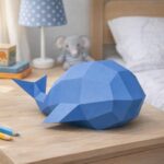Papercraft de baleine facile pour enfant en 3D