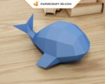 Papercraft de baleine facile pour enfant en 3D