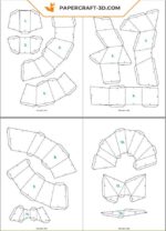 Papercraft de baleine facile pour enfant en 3D