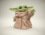 Papercraft de bébé Yoda star wars en origami