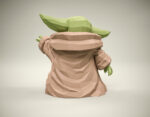Papercraft de bébé Yoda star wars en origami