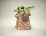 Papercraft de bébé Yoda star wars en origami