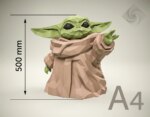 Papercraft de bébé Yoda star wars en origami