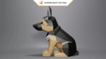 Papercraft de berger allemand en origami
