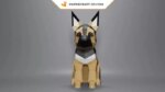 Papercraft de berger allemand en origami