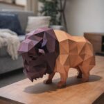 Papercraft de bison en 3D