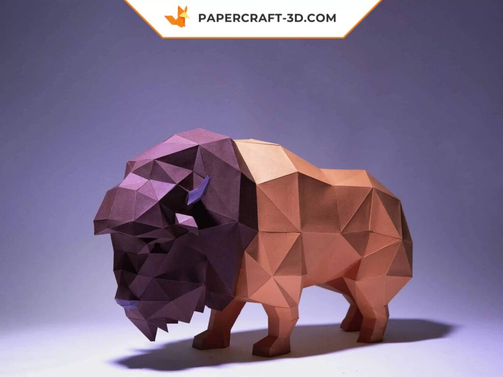 Papercraft de bison en 3D