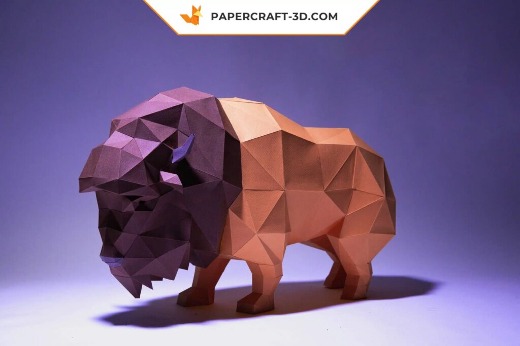 Papercraft de bison en 3D