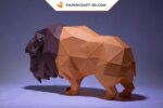 Papercraft de bison en 3D