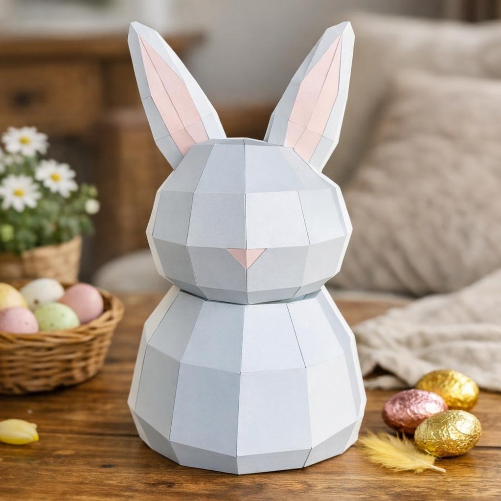 Papercraft de boîte lapin en origami