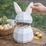 Papercraft de boîte lapin en origami